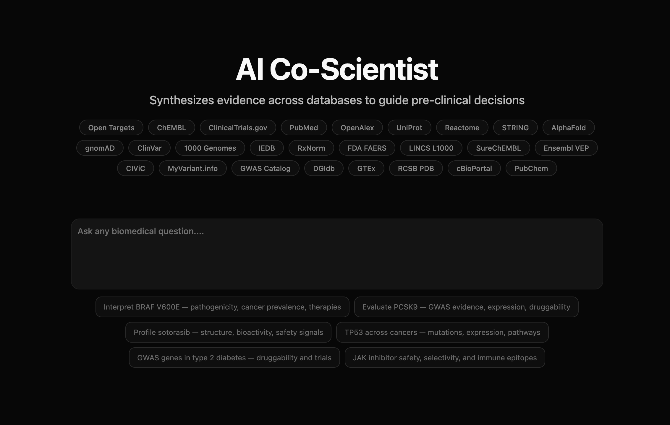 AI Co-Scientist Interface